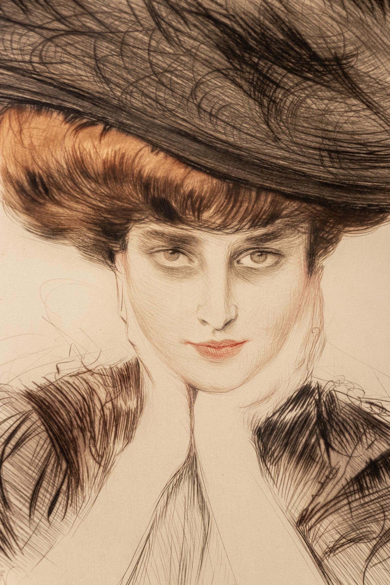 Femme au Chapeau, les Mains sur le Menton, c. 1905