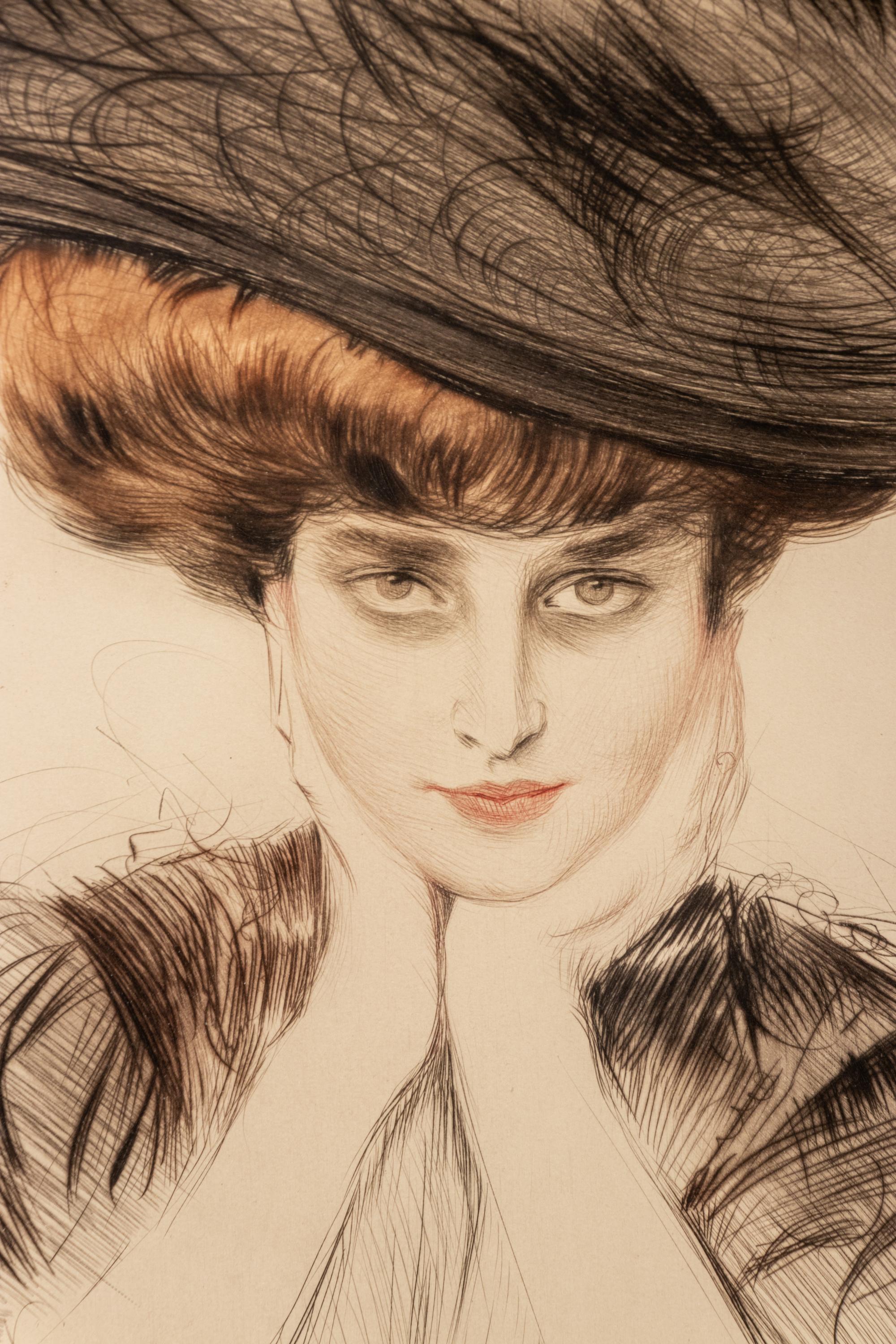 Femme au Chapeau, les Mains sur le Menton, c. 1905