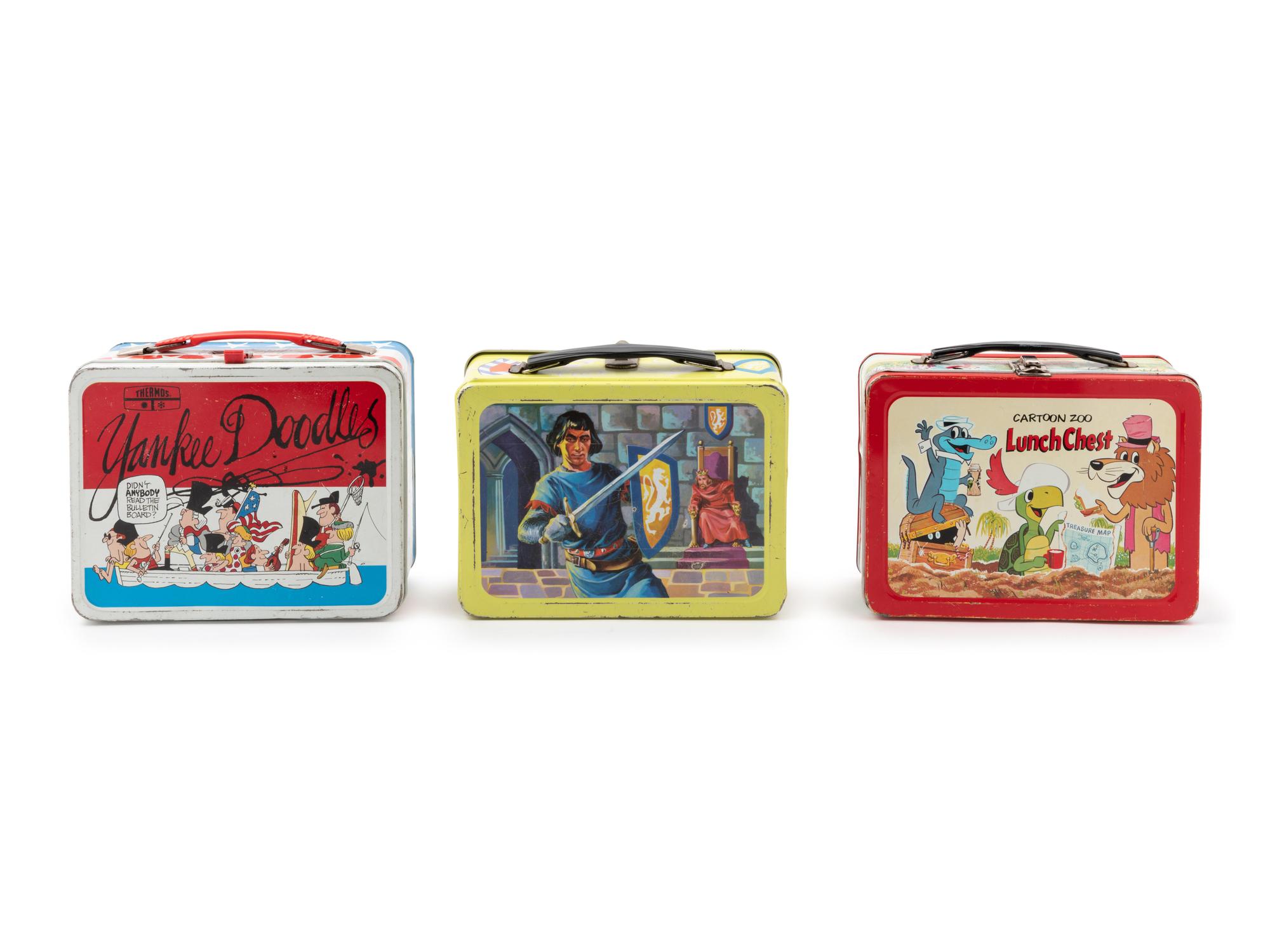Three Cartoon-Themed Lunch Boxes
