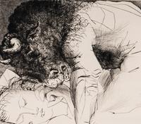 Minotaure caressant une dormeuse (from La Suite Vollard )