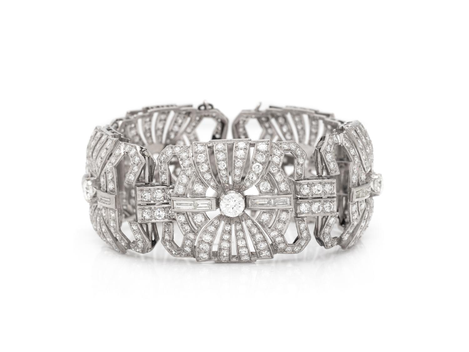 PLATINUM AND DIAMOND BRACELET