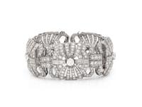 PLATINUM AND DIAMOND BRACELET