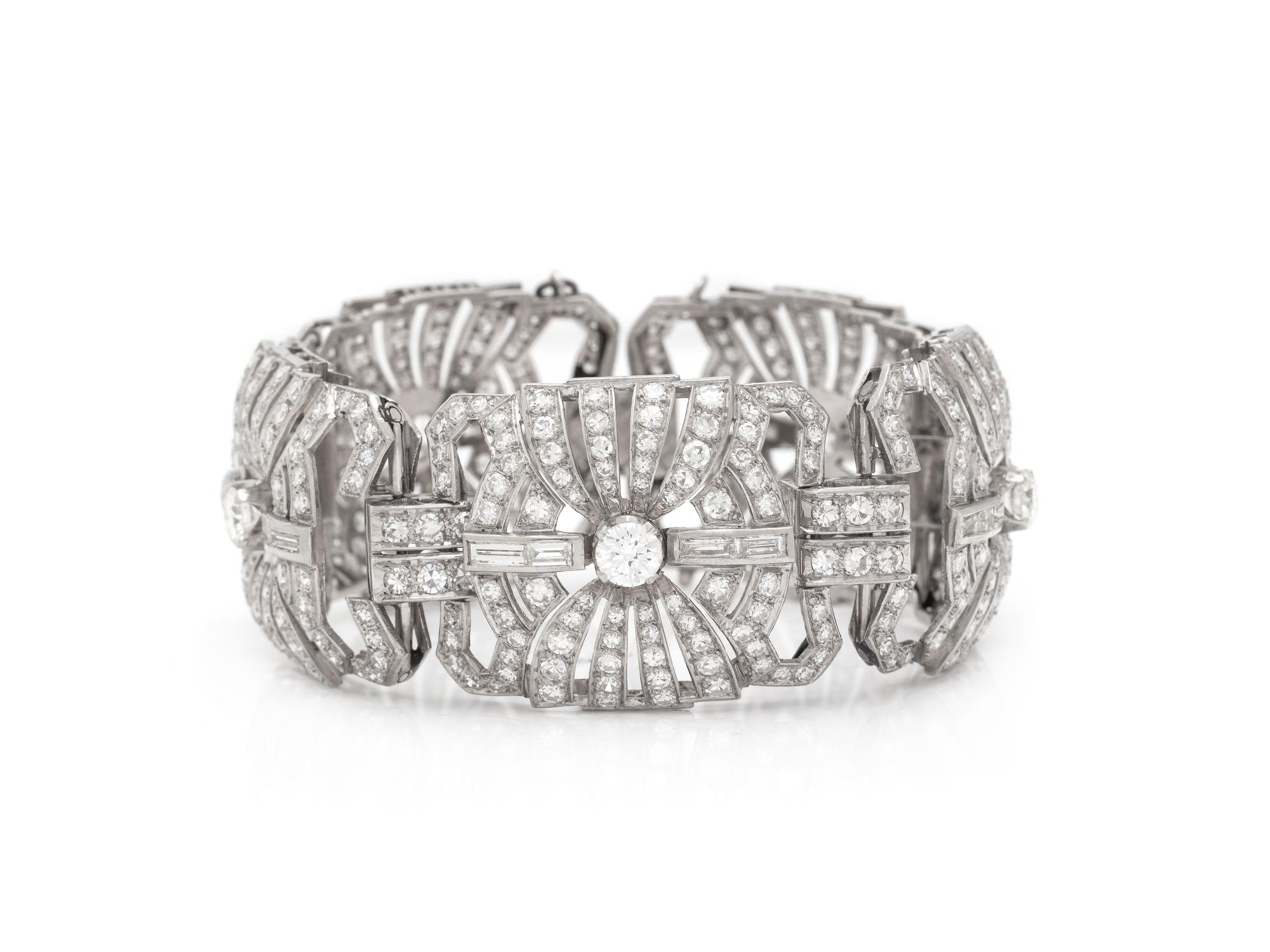 PLATINUM AND DIAMOND BRACELET