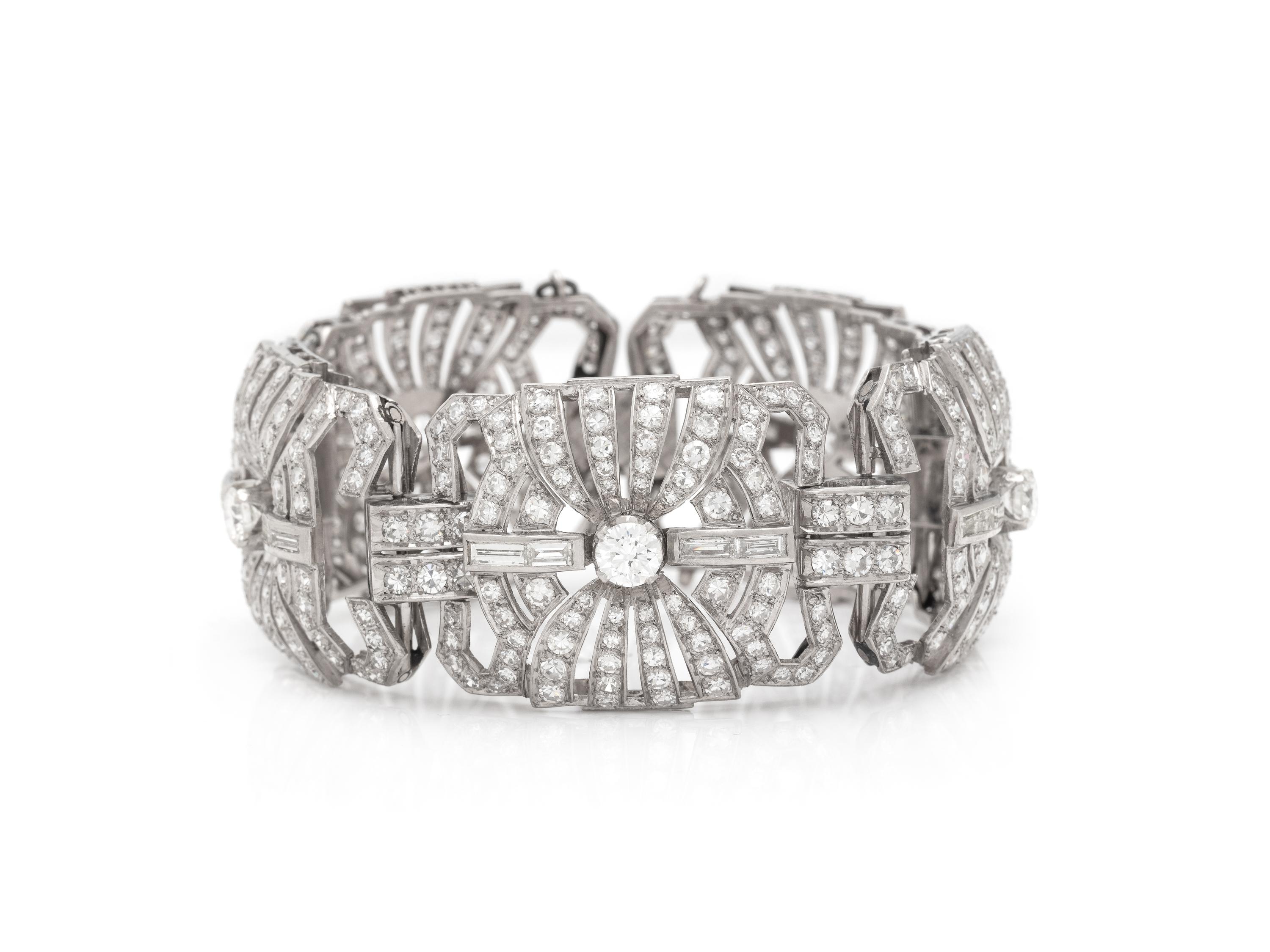 PLATINUM AND DIAMOND BRACELET