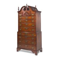 A Chippendale Cherry Chest-On-Chest