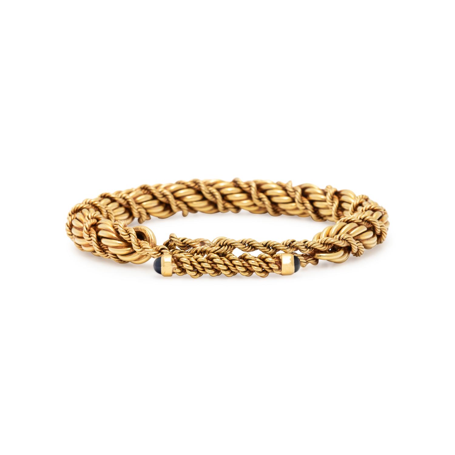 TIFFANY & CO., SCHLUMBERGER, YELLOW GOLD AND SAPPHIRE BRACELET