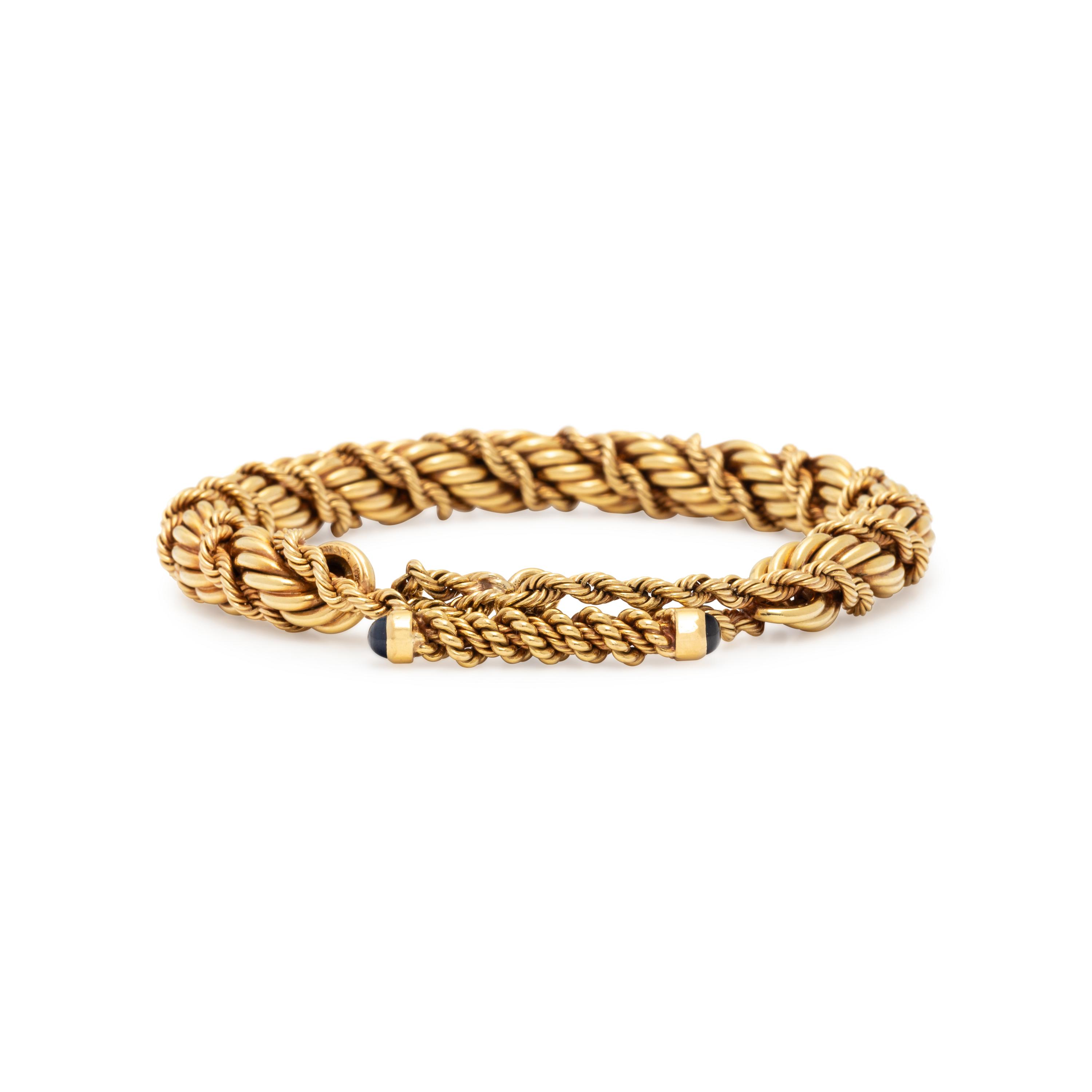 TIFFANY & CO., SCHLUMBERGER, YELLOW GOLD AND SAPPHIRE BRACELET