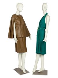 Bonnie Cashin Cape and Skirt, Dress, Coat, Photograph, Two Sketches, Two Patterns, 1960s
