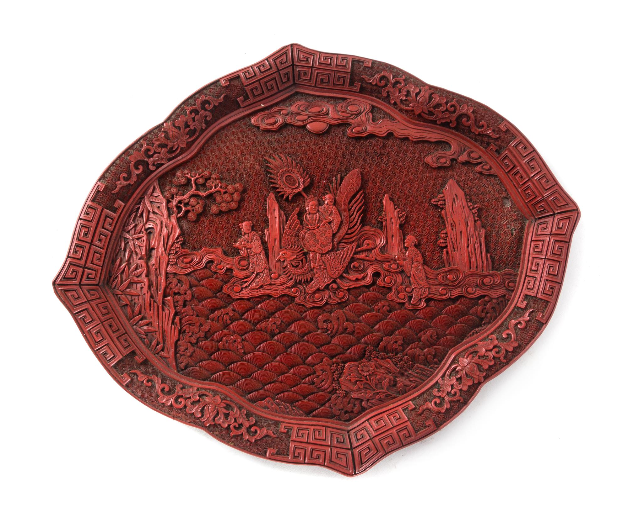 A Cinnabar Lacquer Tray