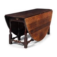 A Large English Oak Dropleaf Table