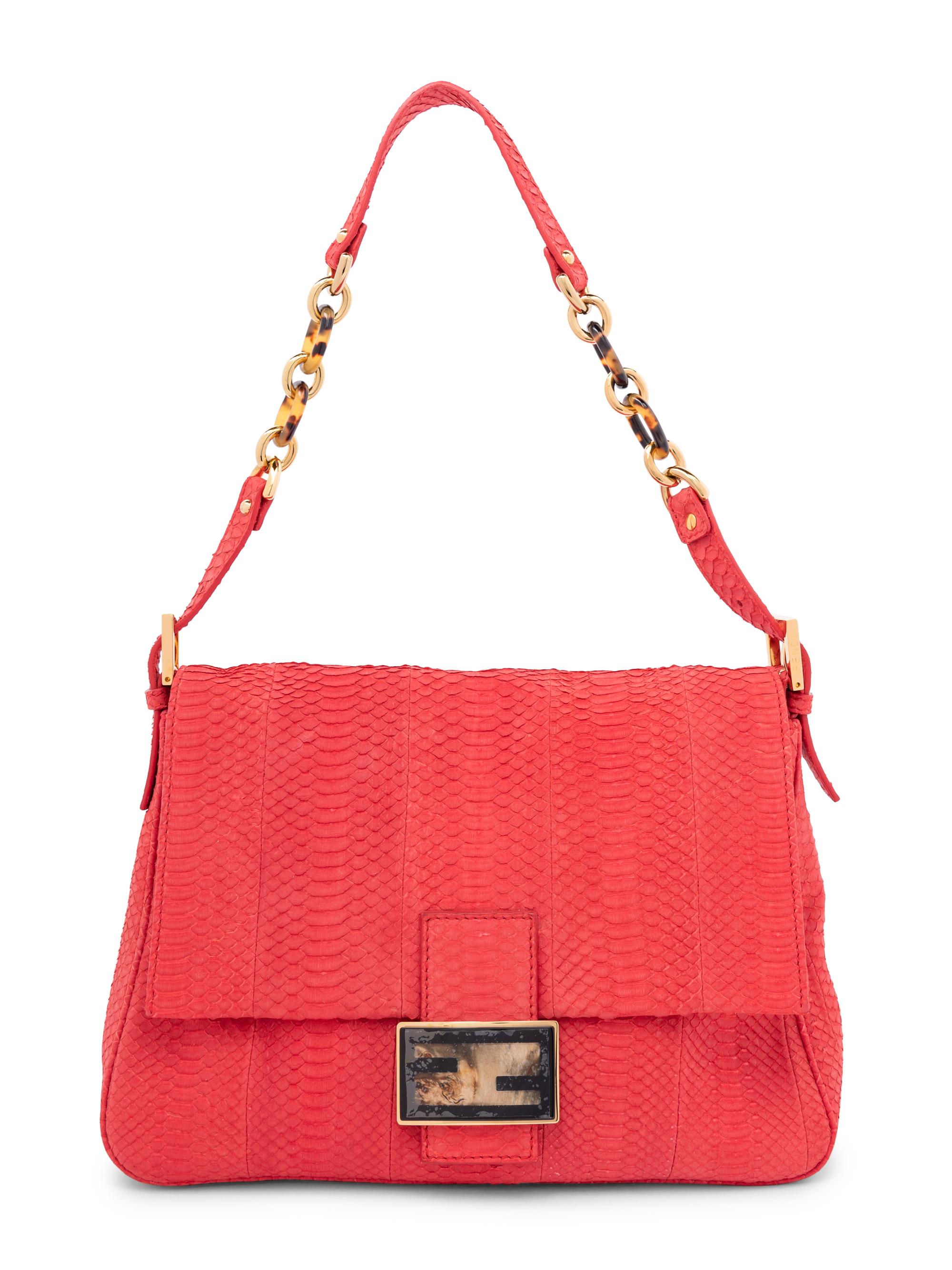 Fendi Red Python Bag, 2010s