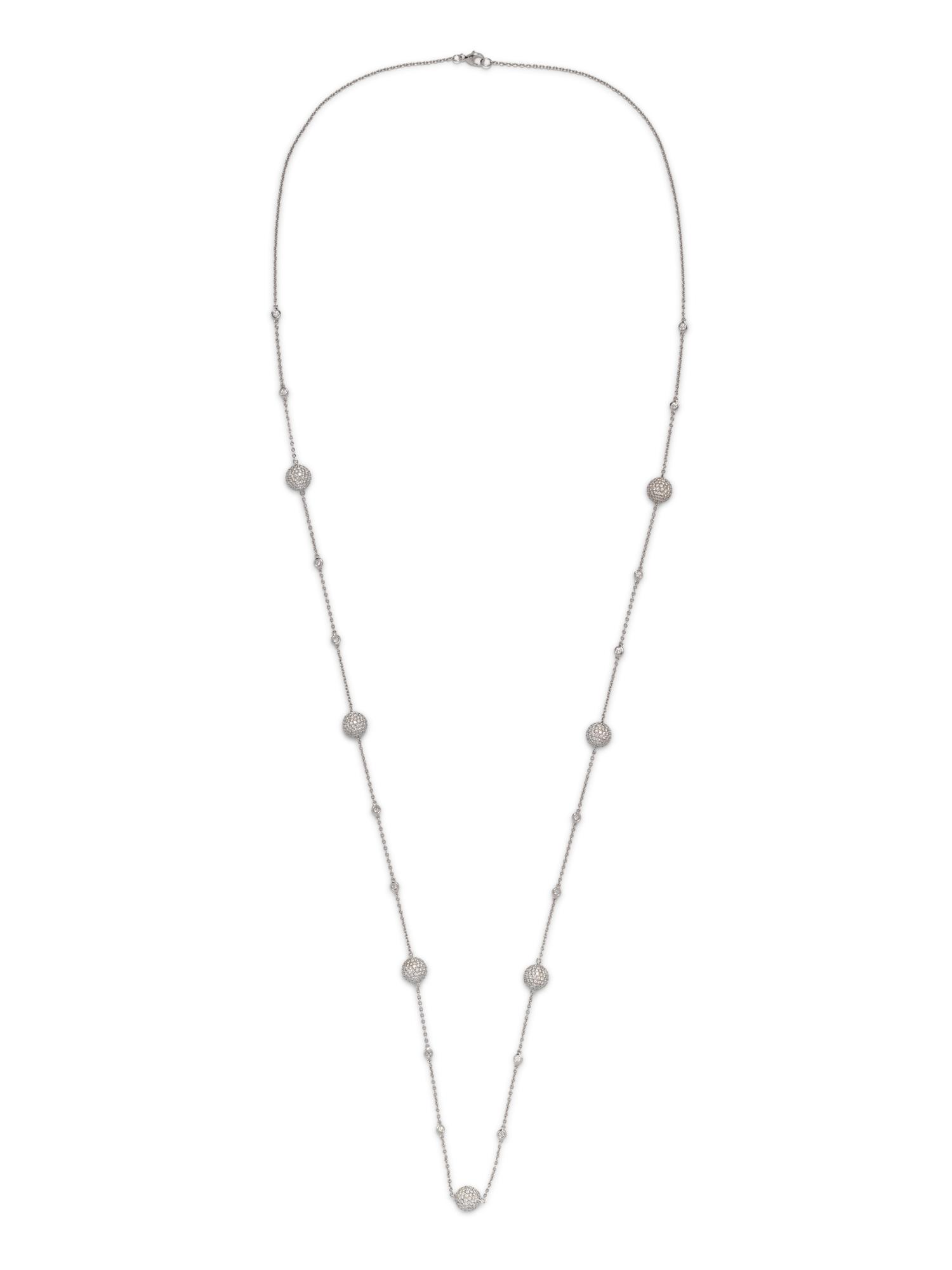 WHITE GOLD AND DIAMOND LONGCHAIN NECKLACE