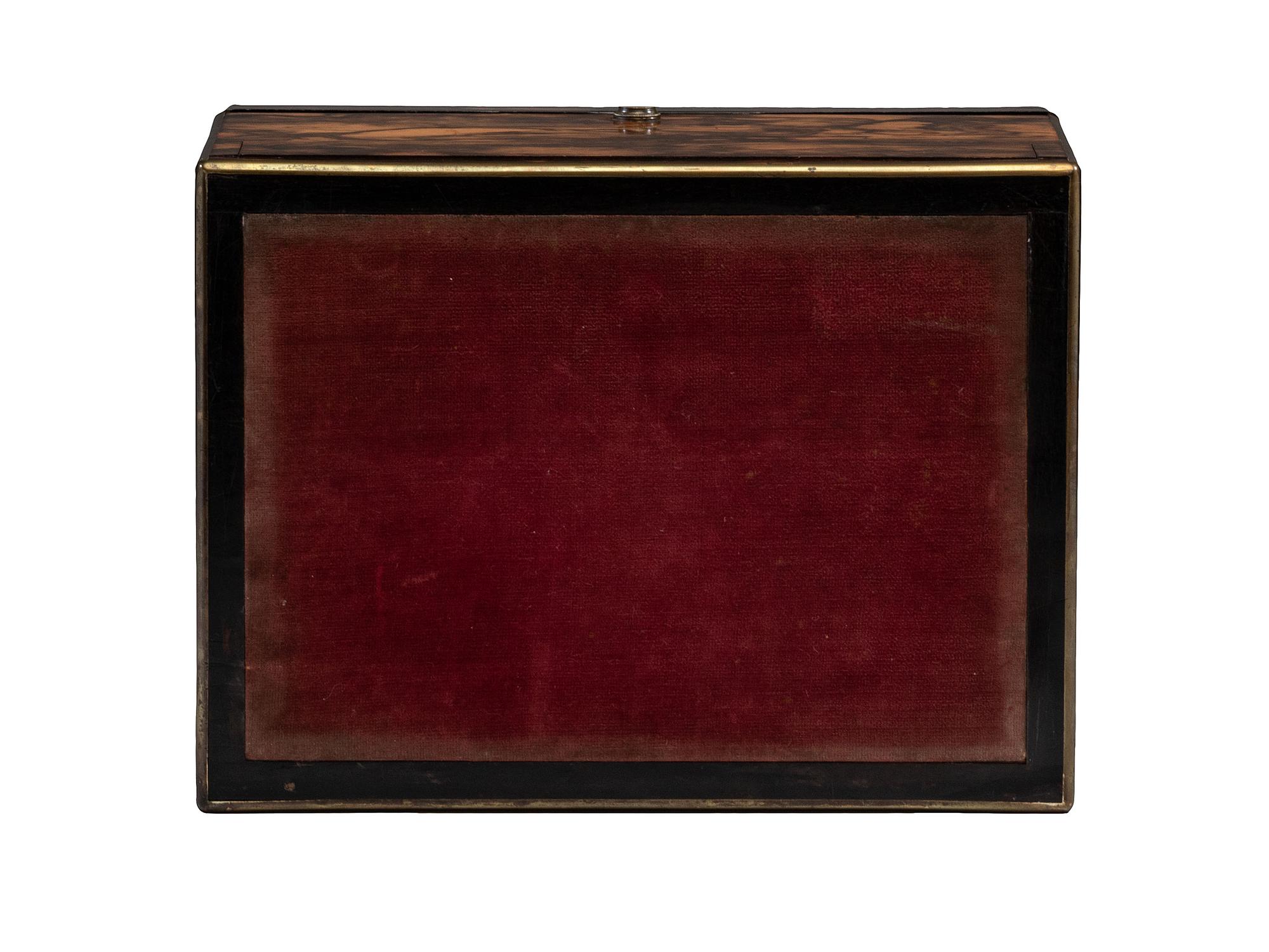 A Victorian Coromandel Stationary Box