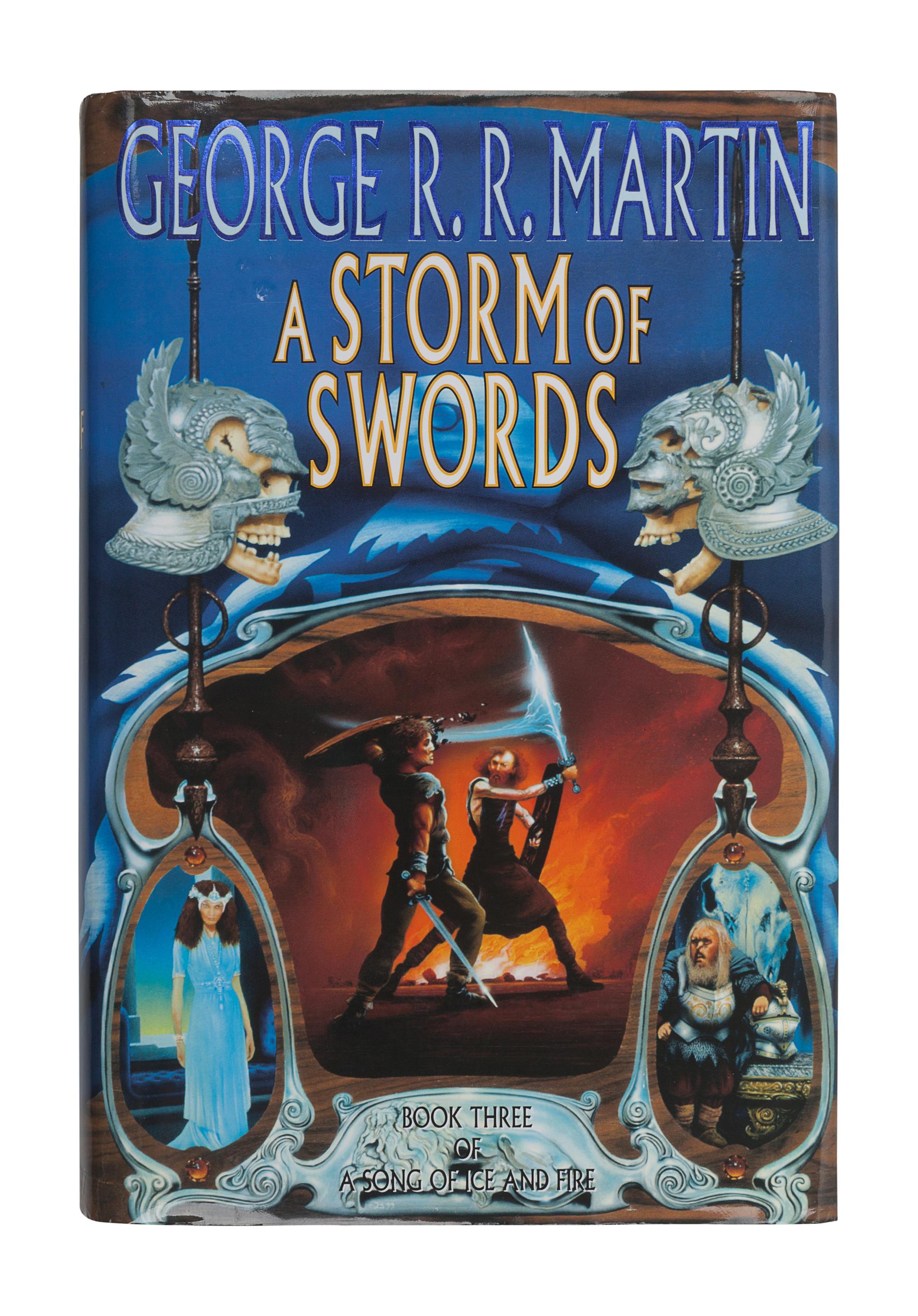 MARTIN, George R. R. (b. 1948). [A Song of Ice and Fire series:] A Game of Thrones -- A Clash of Kings -- A Storm of Swords -- A Feast for Crows . London: Voyager, Harper Collins, 1996, 1998, 2000, 2005.