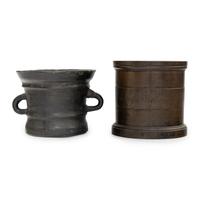 An English Bronze Mortar and Imperial Half-Gallon Standard Measure