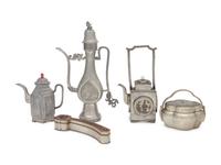 Five Chinese Pewter Wares