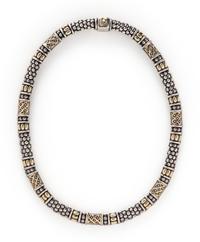 LAGOS, STERLING SILVER AND YELLOW GOLD 'CAVIAR' JEWELRY SUITE