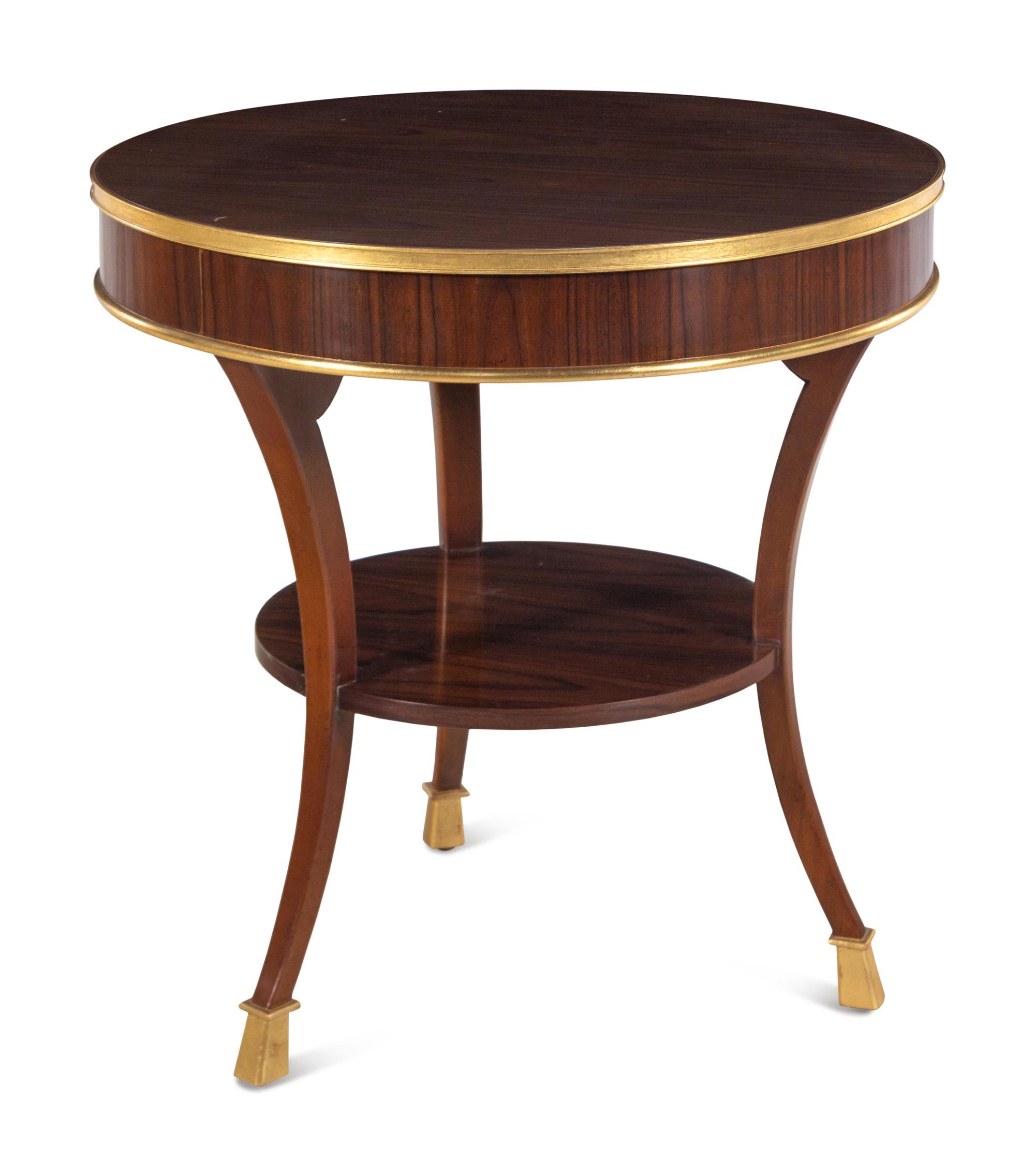 A Baker Rosewood and Parcel Gilt Side Table
