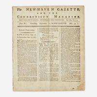 [Americana] [Constitution of the United States, The] The New-Haven Gazette, and the Connecticut Magazine