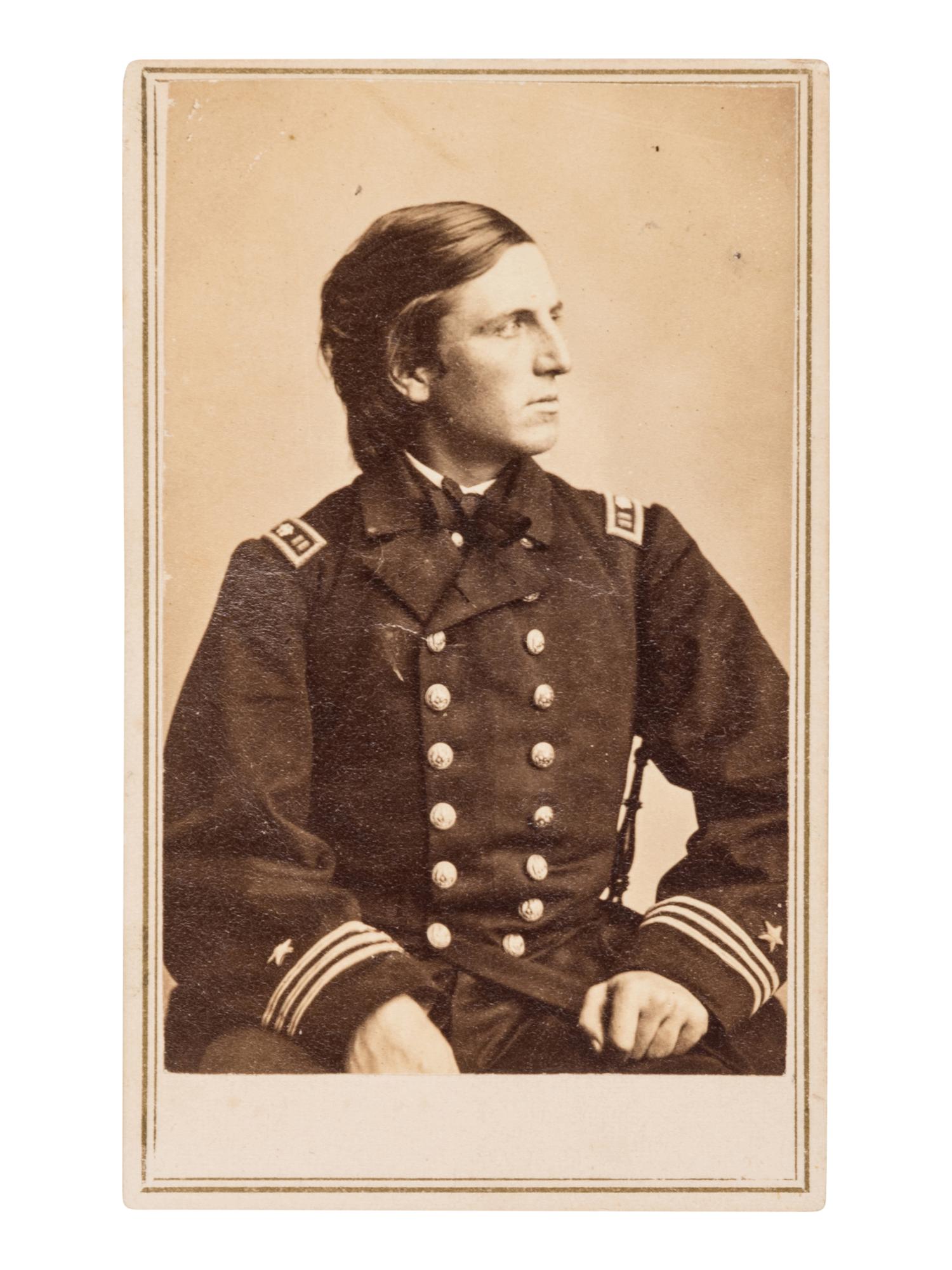 CUSHING, William Barker (1842-1874). CDV. New York: E. & H.T. Anthony, [ca.1862].