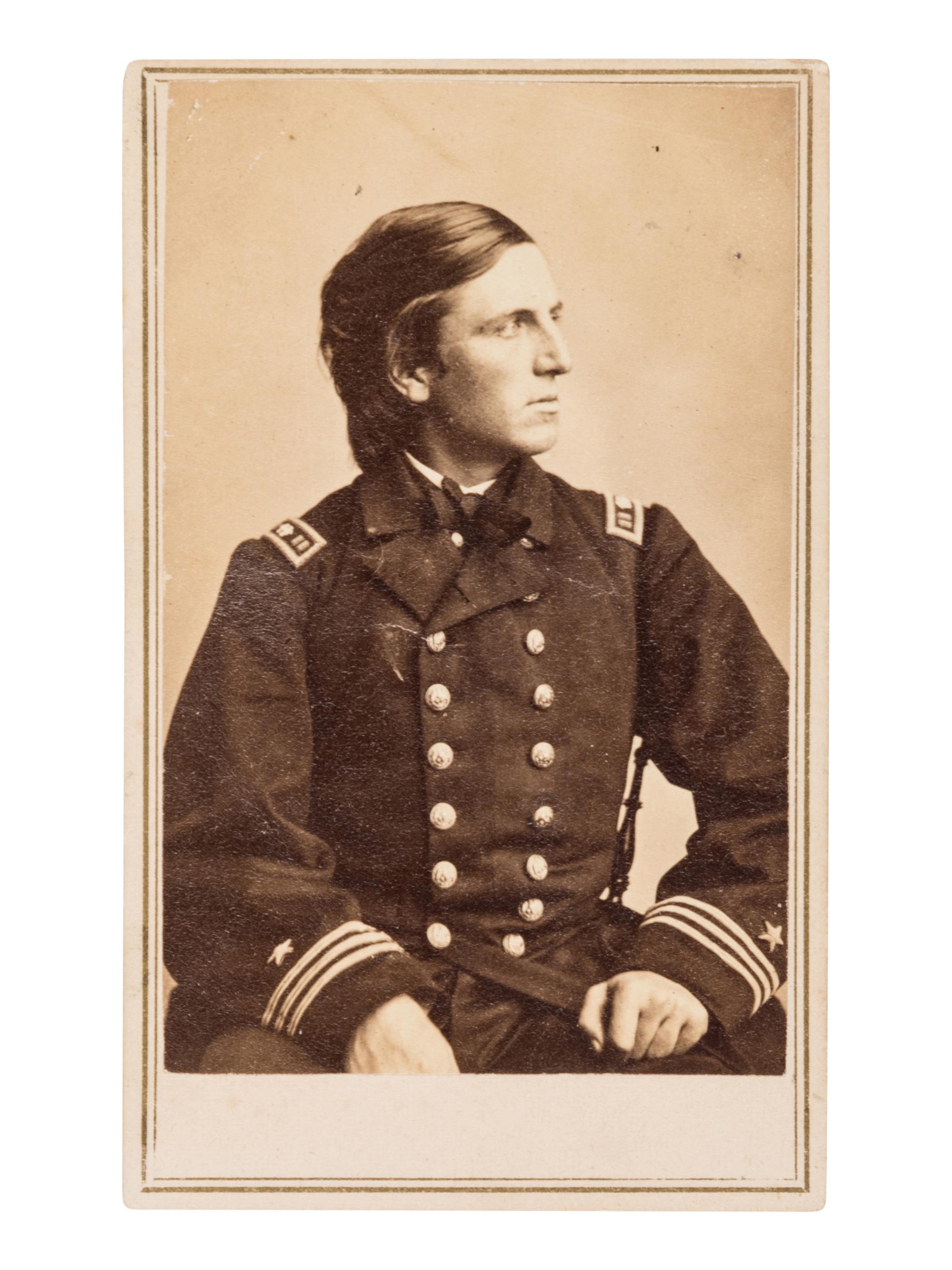 CUSHING, William Barker (1842-1874). CDV. New York: E. & H.T. Anthony, [ca.1862].