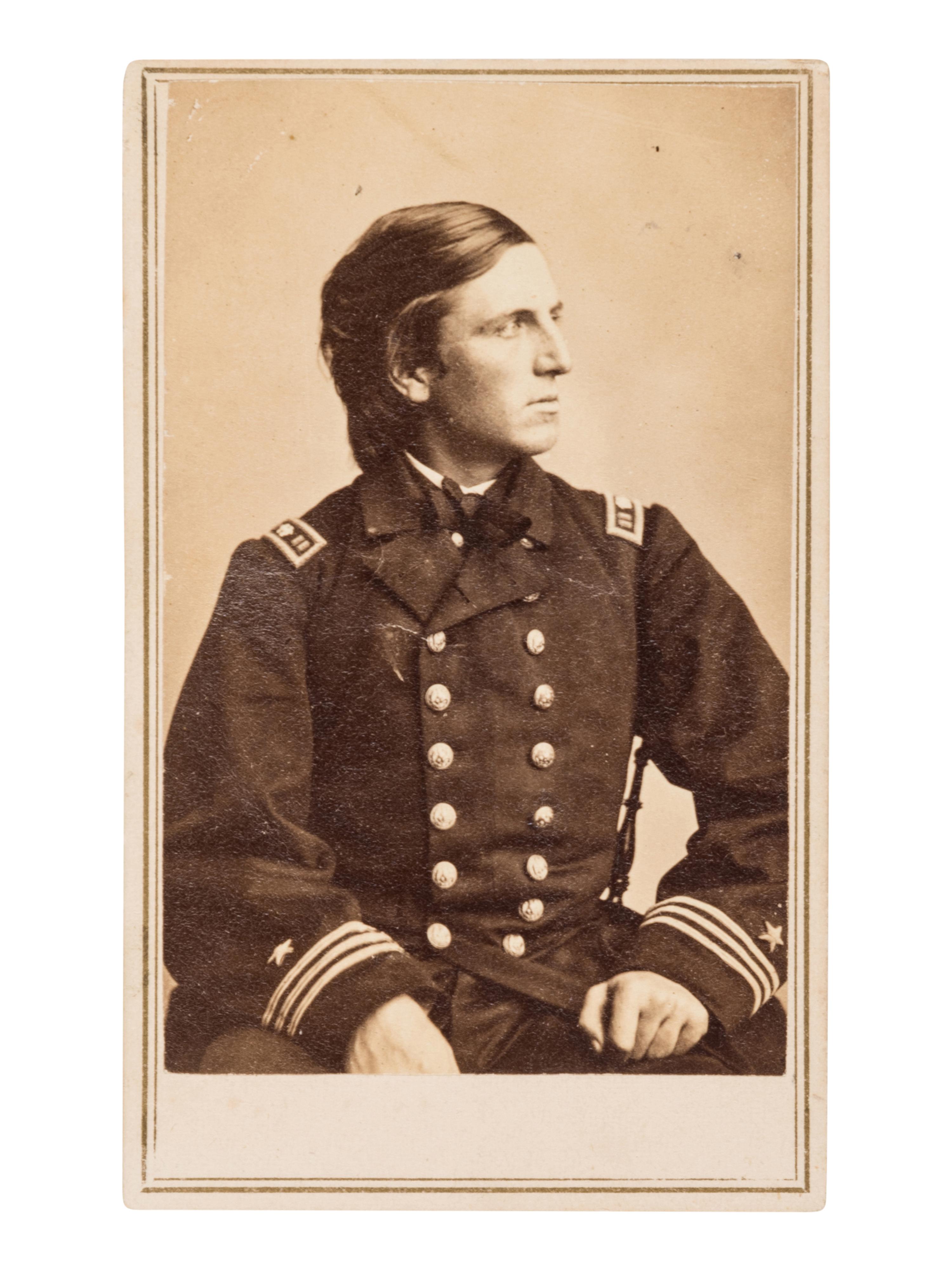 CUSHING, William Barker (1842-1874). CDV. New York: E. & H.T. Anthony, [ca.1862].