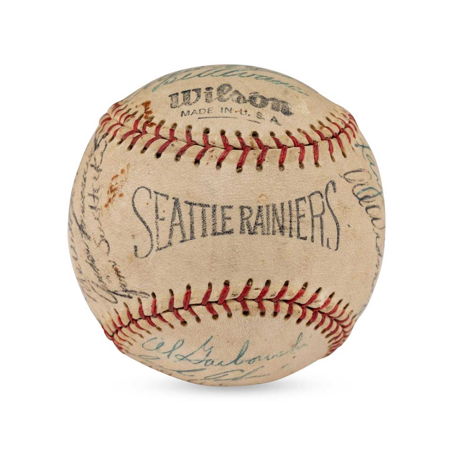 A 1953 Seattle Rainers Team Signed Autograph Baseball