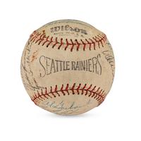 A 1953 Seattle Rainers Team Signed Autograph Baseball