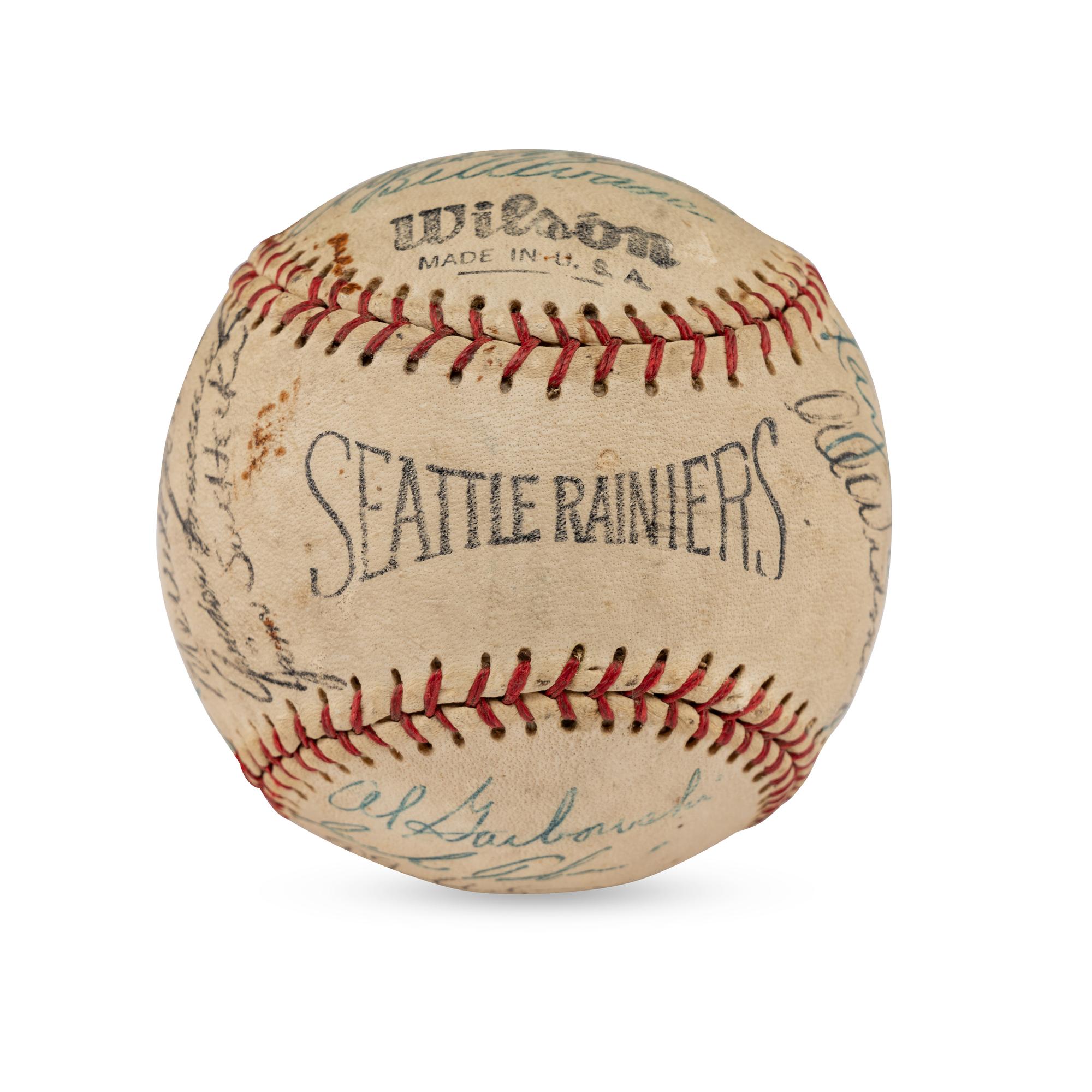 A 1953 Seattle Rainers Team Signed Autograph Baseball