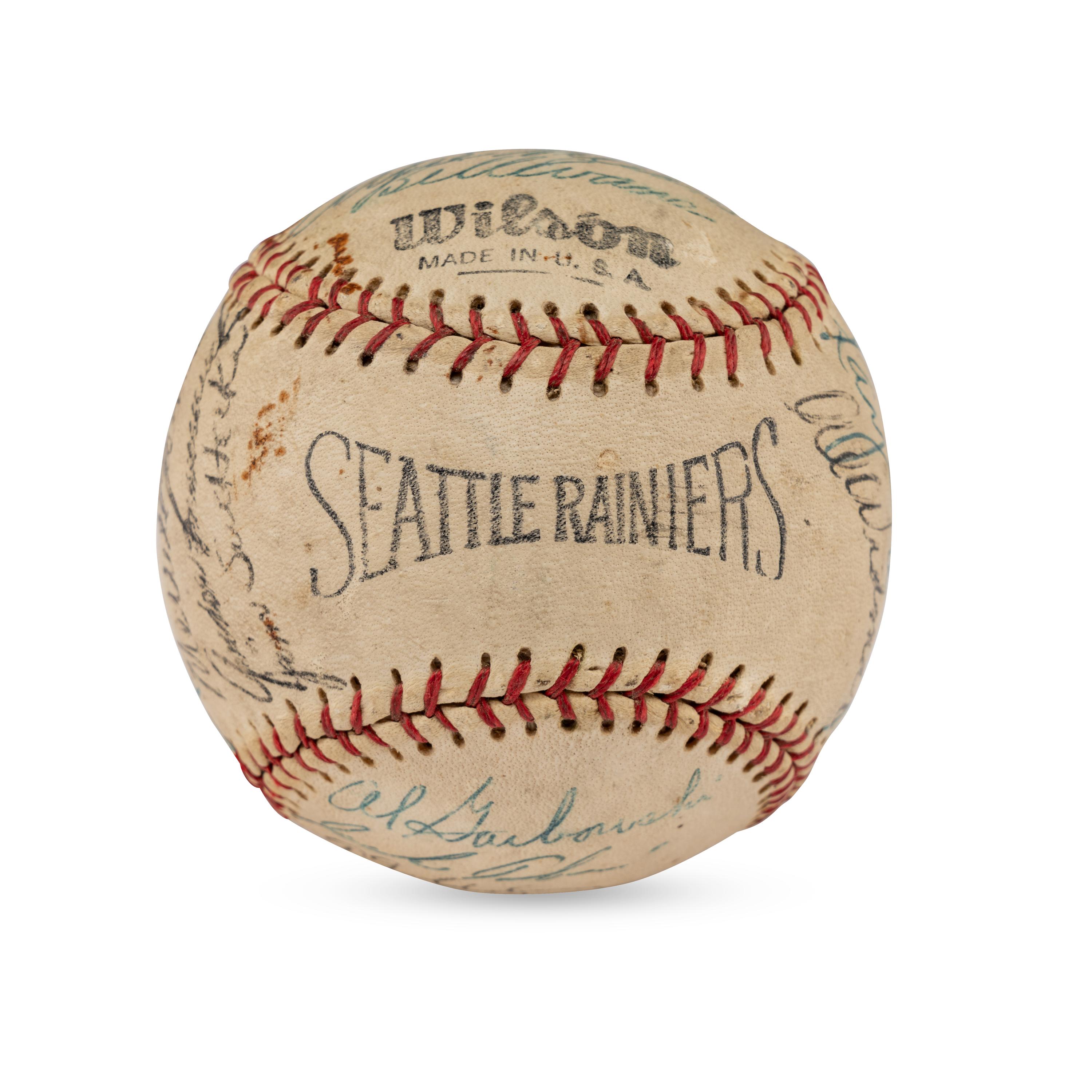 A 1953 Seattle Rainers Team Signed Autograph Baseball