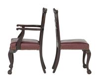 Eight Irish Chippendale Style Mahogany Chairs