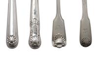 An English Silver Flatware Service