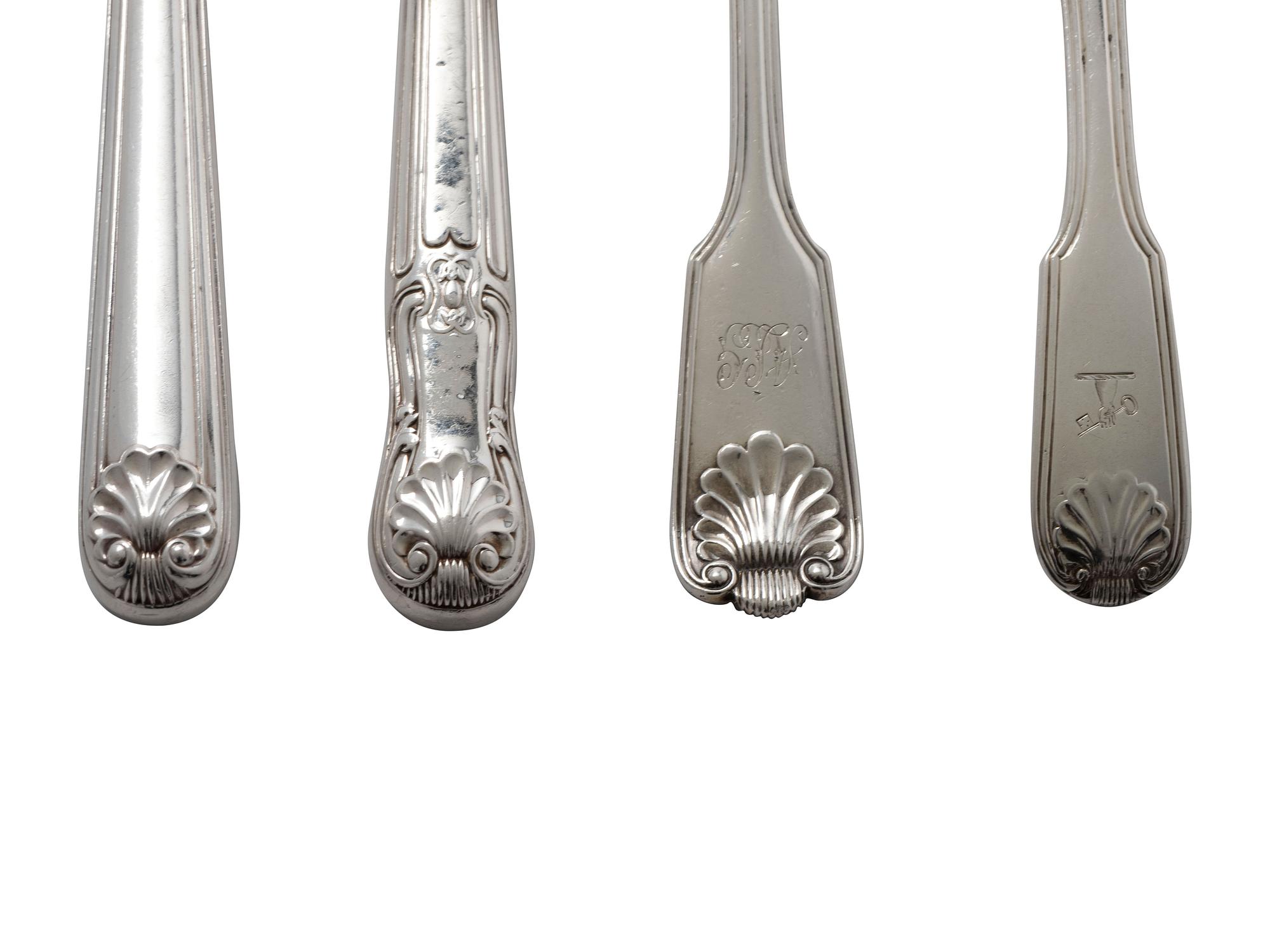 An English Silver Flatware Service