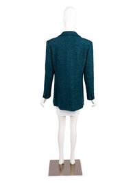 Chanel Teal Tweed Jacket, Autumn 1997