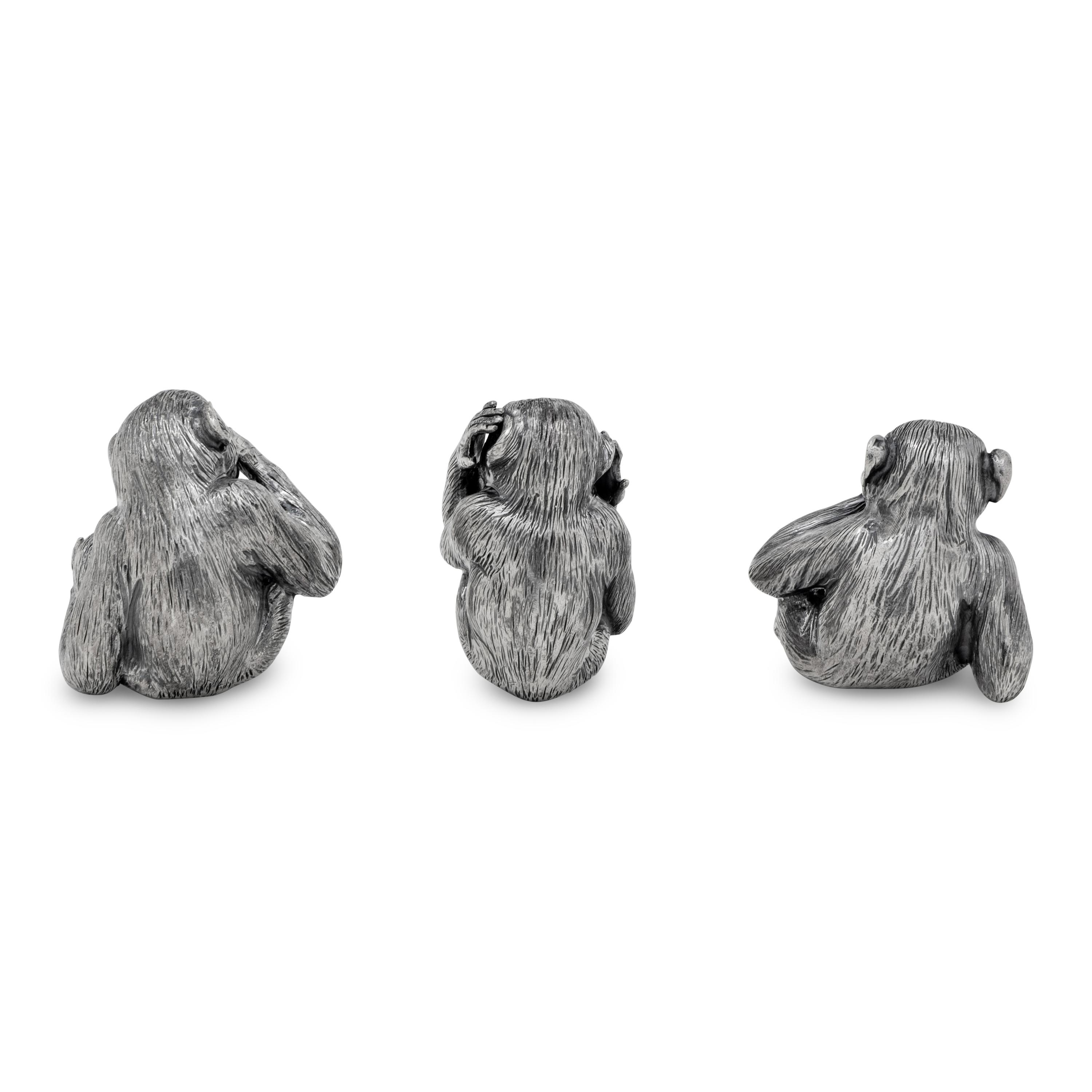 A Set of Three Buccellati Wise Monkey Figures