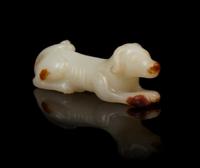 A White Jade Toggle Length 3 1/4 inches.