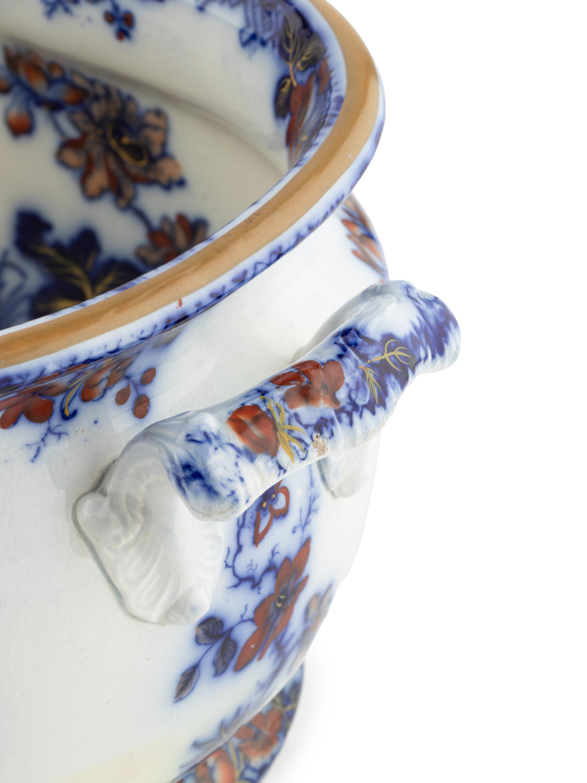 An English Transfer Decorated Stoneware Cistern