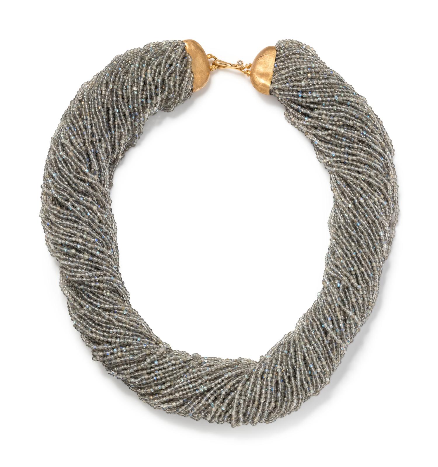 ANGELA PINTALDI, MULTISTRAND LABRADORITE BEAD NECKLACE