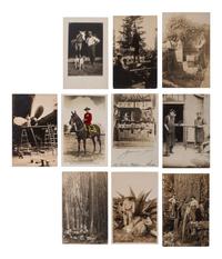 [EARLY PHOTOGRAPHY]. A group of 34 occupational real photo postcards, incl. artists, lecturers, lumberjacks, farmers, female telephone operators, factory workers, and other laborers.