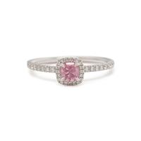 FANCY VIVID PURPLE-PINK DIAMOND AND DIAMOND RING