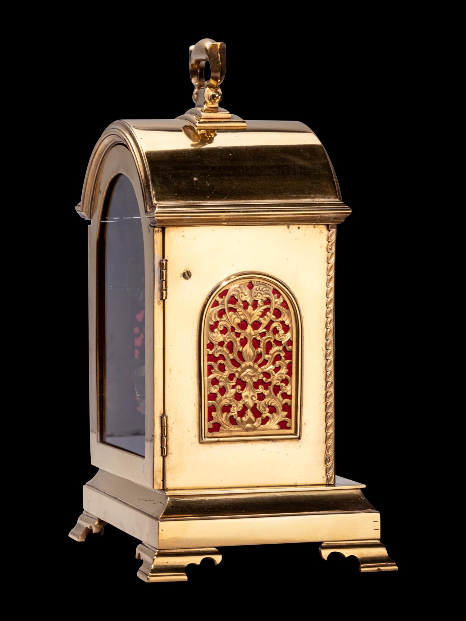 A Chinese Jeweled Gilt Bronze Clock