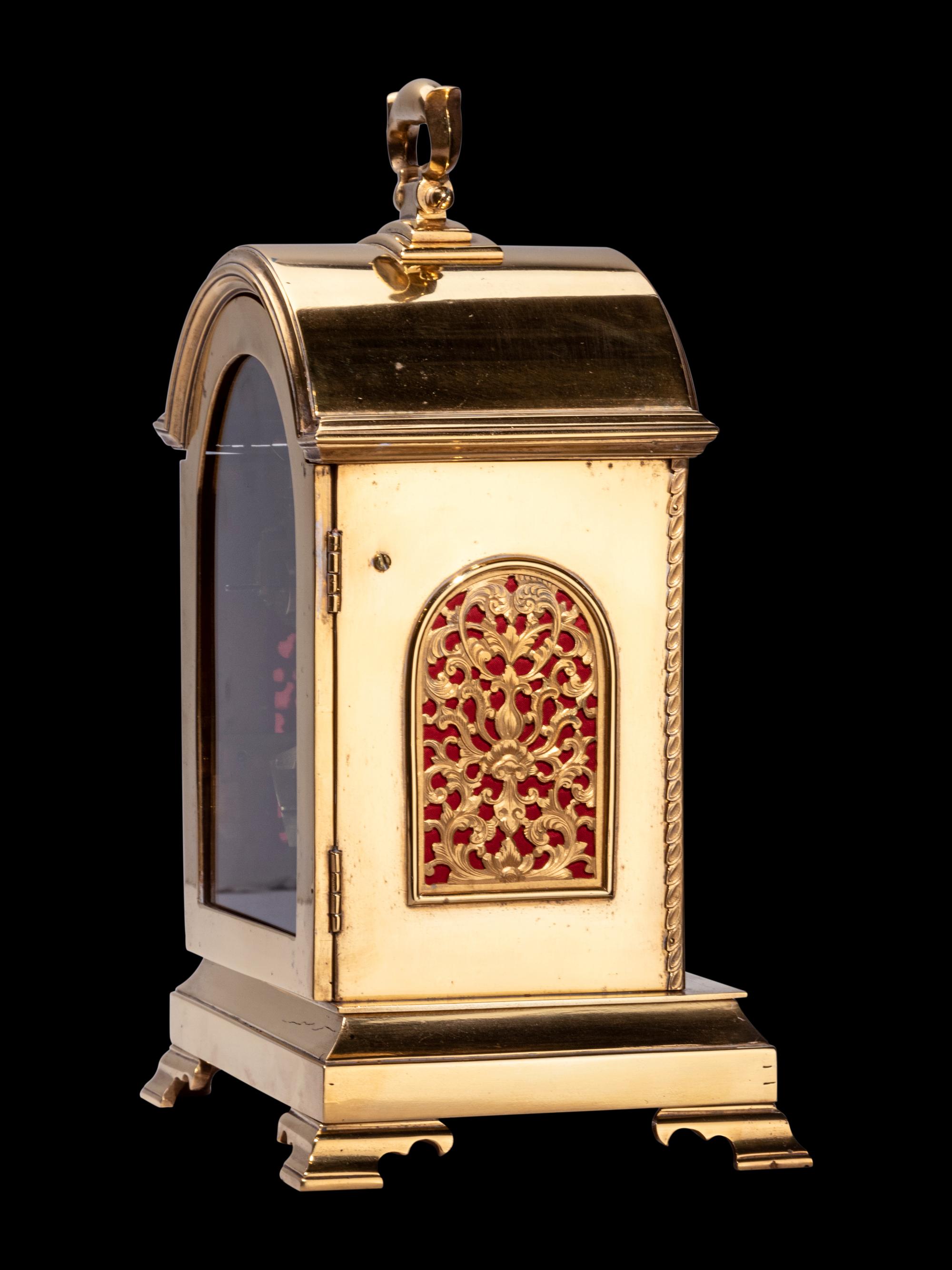 A Chinese Jeweled Gilt Bronze Clock