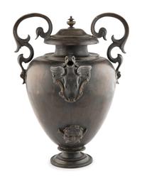 A Continental Bronze Water Urn
