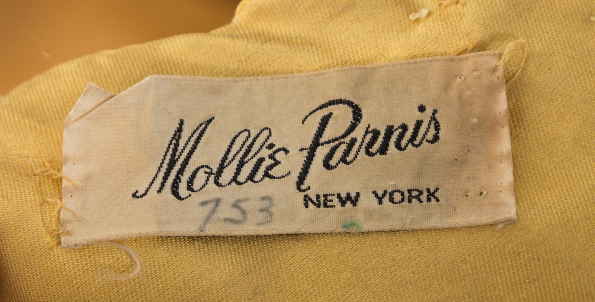 A Mollie Parnis Haute Couture Hand Beaded Dress, No size.