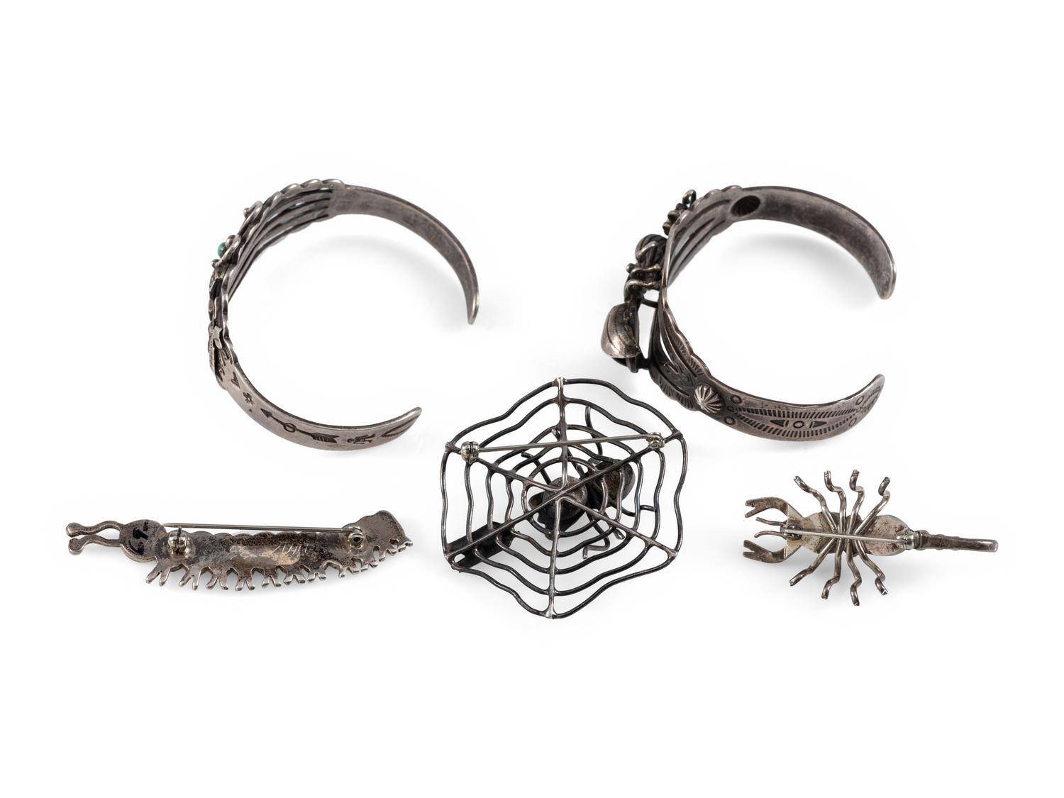 Navajo and Zuni Bug Themed Jewelry