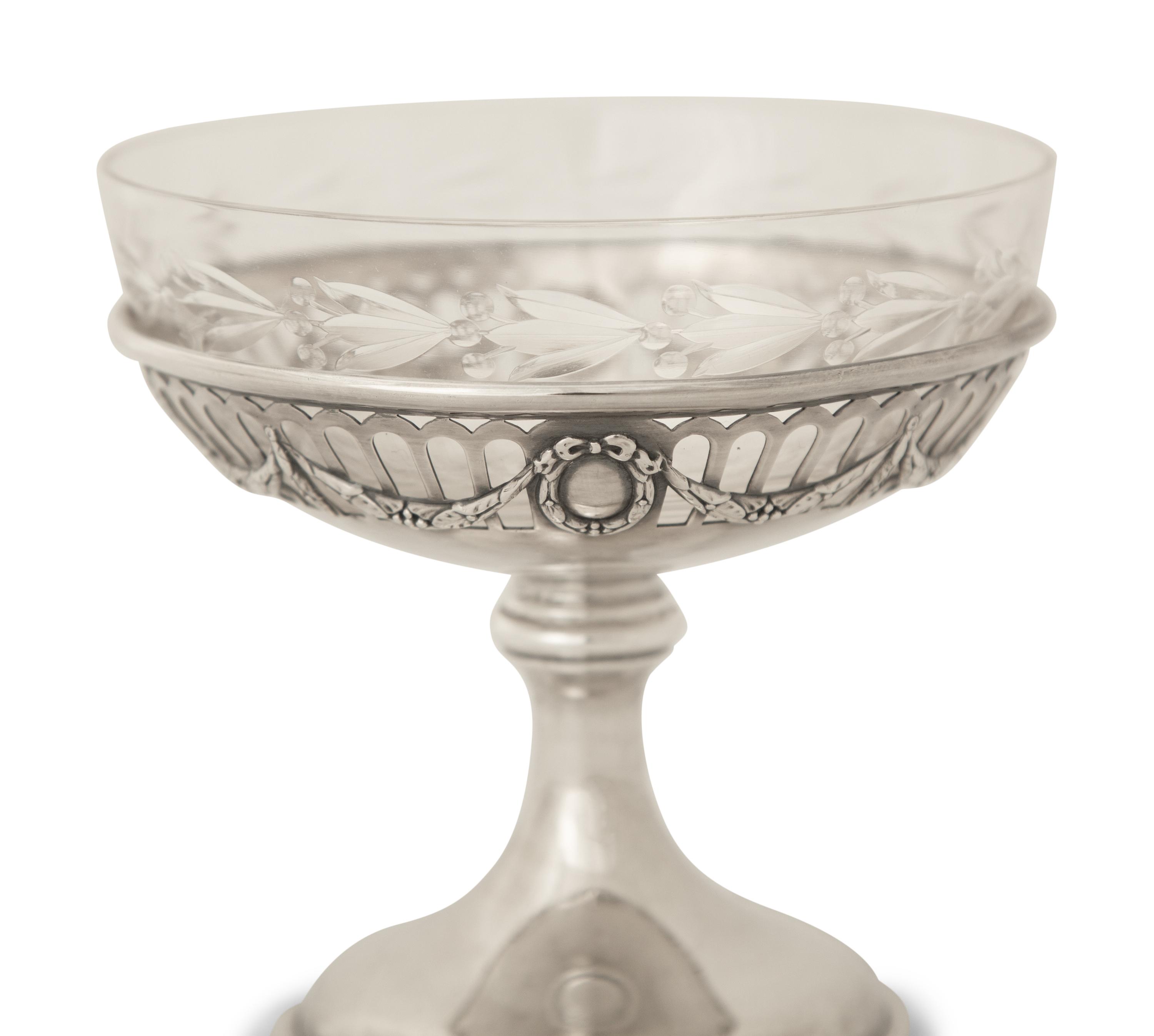 A Set of Twelve American Silver Dessert Cups
