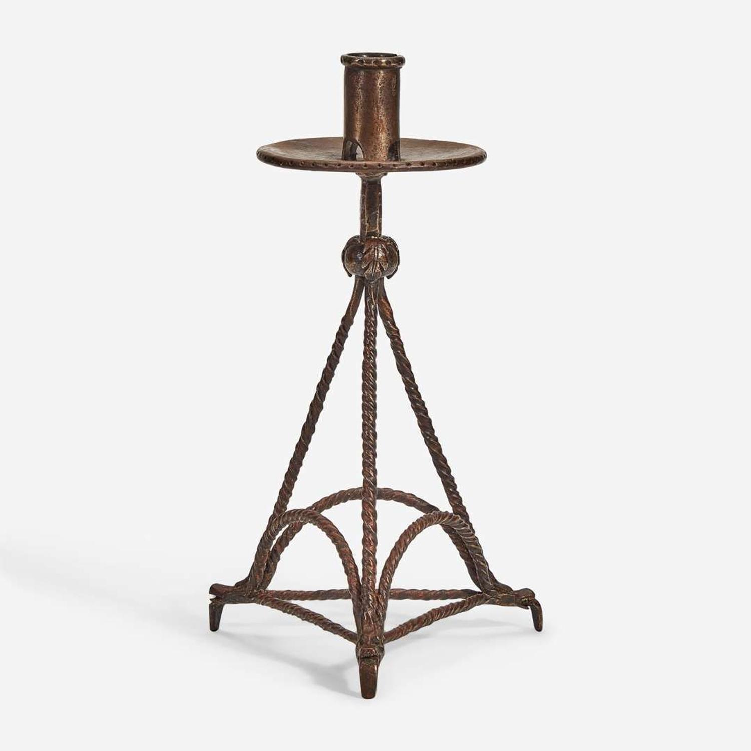 Samuel Yellin Tripod Candlestick, 1930