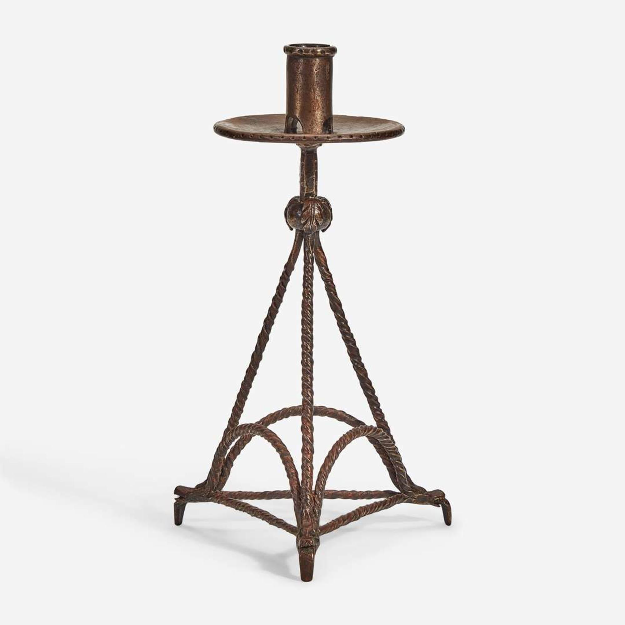 Samuel Yellin Tripod Candlestick, 1930