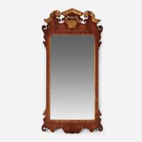 A Chippendale fret-carved mahogany and parcel-gilt looking glass second half 18th century