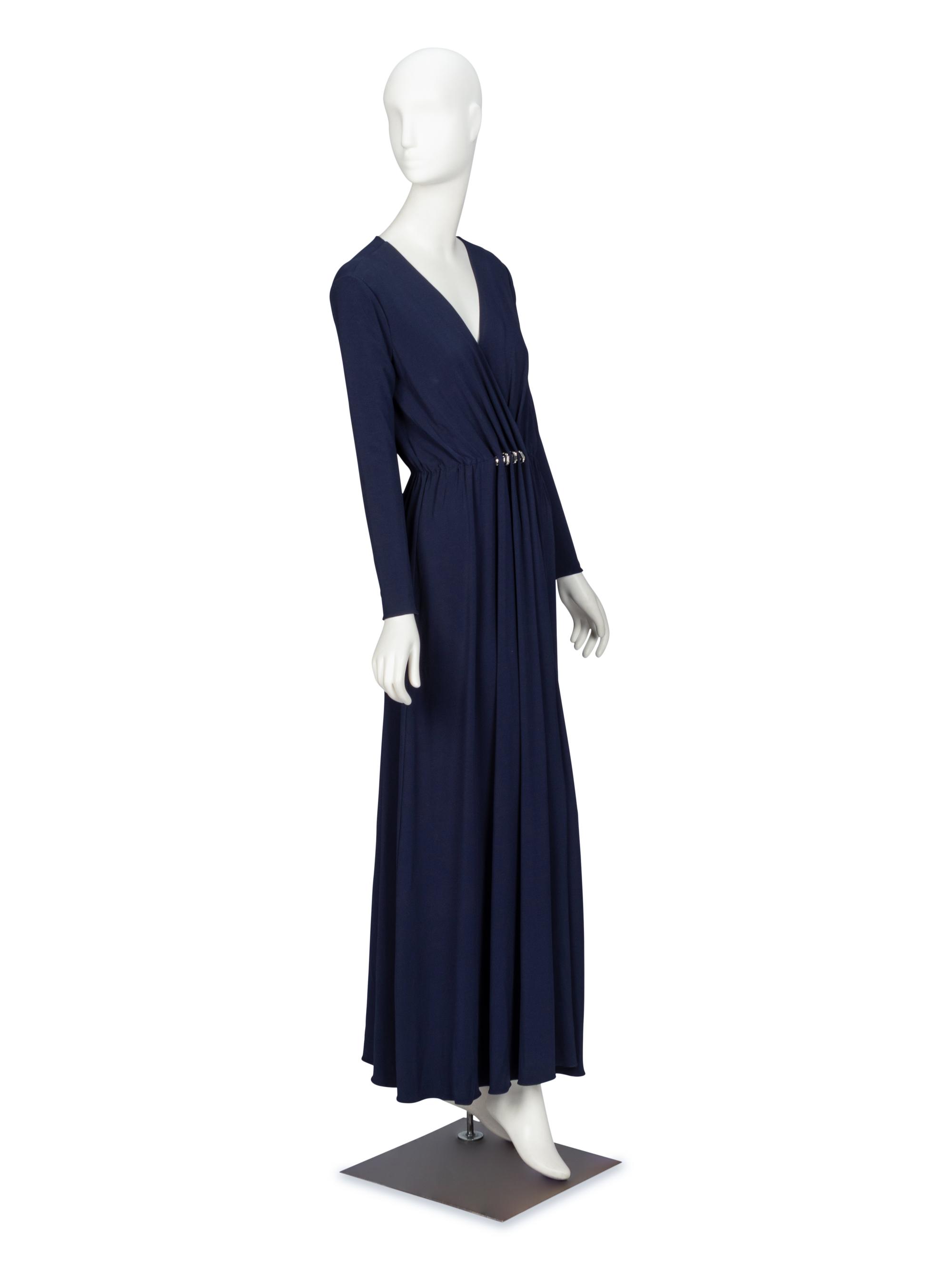Lanvin, Navy Knit Evening Gown